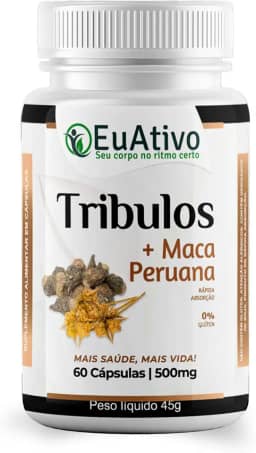 Maca Peruana e TriboTerra 500mg 60 Cápsulas EuAtivo