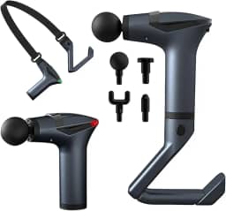 Massageador 3 em 1 Formato de Carro Esportivo de 12 Velocidades, Torque de 8 kg, Alça de Massagem Muscular Profunda de 6 mm + Cinto, Dois Acessórios para Massagear Facilmente a Cintura, As Costas e as Pernas, Pistola Massageadora Portátil para Atletas para Aliviar a Dor