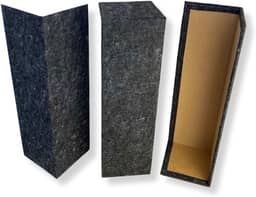 BOXFAN Kit 2 arranhadores para gatos, protetor de sofá e cama box, proteção para cantos de sofá em mdf com carpete, afiador de unhas e móvel para gatos