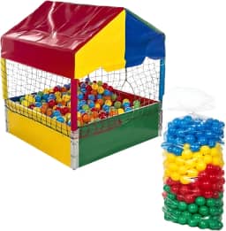 Genérico Piscina de Bolinhas Quadrada Premium 1,00m + 500 Bolinhas para Crianças