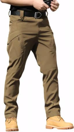 Calça masculina tática elástica resistente à água para uso ao ar livre
