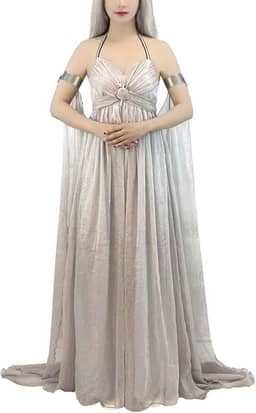 Dragon Queen Costume Chiffon Dress Halloween Cosplay For Women