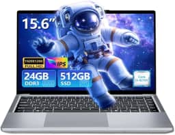 Laptop para jogos, processador i5 para laptop de 15,6 polegadas (até 3,60 GHz), SSD DDR3 de 24 GB de 512 GB, tela Full HD 1920 x 1200, abertura de ângulo de 180, WiFi 5, HDMI, Win 11 Pro, computador