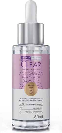 Clear Tônico Capilar Antiqueda Derma Solutions 60Ml