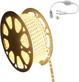 Mangueira Led Chata 10m 5050 Externa Home Lighting Sancas Gesso 110v 220v (Branco Quente- 220v)