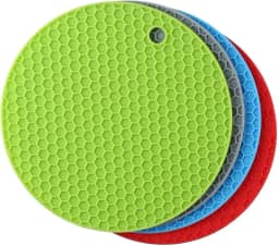 KIT 4 Descanso de Panela em Silicone Resistente ao Calor Antiderrapante Premium