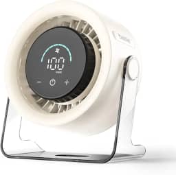 Basike Ventilador de Mesa USB, 3 Velocidades Super Silencioso, Portátil Ideal para Escritório, Computador, Quarto, Estudos e Viagens Ventilador Pequeno com Base Antiderrapante (Cáqui)