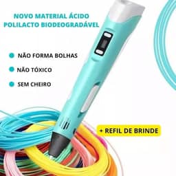 Caneta 3D Impressora Manual Infantil e Adulto Com Filamentos DIY Filamento Plastico Seguro Para Crianças