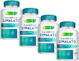 4Un Magnesio Dimalato 100% Puro 500mg 480Cáps Importado Maxima Absorção Ecomev