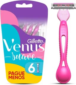 Gillette Venus Suave, Aparelho de Depilação Descartável com Aloe, 6 Uds