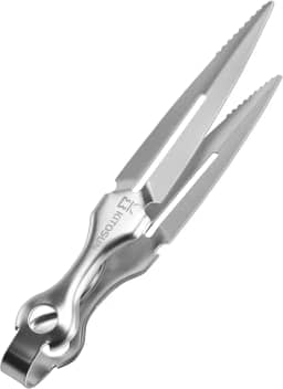 Pinça de narguilé superior para narguilé carvão pinças de metal inoxidável grosso narguile shisha carvão pinças duráveis acessórios para narguilé resistente clipes de cozinha churrasco, 22,4 cm de