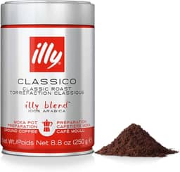 Café illy Torrado e Moído Clássico Para Cafeteiras Mokas - 250g