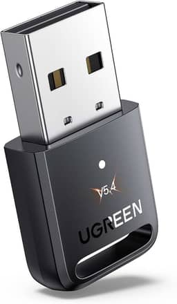 UGREEN Adaptador USB Bluetooth 5.4 para PC, Plug & Play para Windows 11/10/8.1, Receptor e Transmissor para Teclado/Mouse/Fone de Ouvido/Alto-Falantes