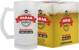 Caneca de Vidro Premium 500ml para Cerveja Chopp Presente Amigo Oculto Colecionador Aniversário Casamento Confraternização Elegante Festa Celebração Drinks Churrasco Bar