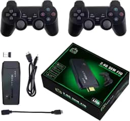 Console Retrô Game Stick Lite 4K HDMI 64GB com 20.000 Jogos Clássicos + 2 Controles Sem Fio 2.4GHz – Plug & Play, Alta Definição, Gráficos Vibrantes e Diversão para Toda Família