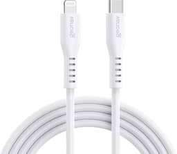 Geonav Cabo de Silicone USB-C para Lightning, carregamento até 38W, Silicone resistente, 1,5m, ESLICSWT, Branco
