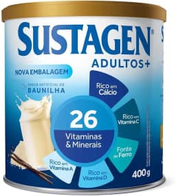 Sustagen N&E Complemento Alimentar Sustagen Adultos+ Sabor Baunilha - Lata 400G