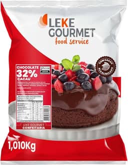 Leke Gourmet – Chocolate 32% em Pó 1010g | Ideal para Bebidas, Sobremesas e Confeitaria | Sabor Intenso e Cremoso | Uso Profissional e Doméstico