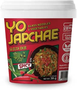 Macarrão Coreano de Batata Doce Vegetariano Sabor Apimentado Yo Japchae Copo - 38 gramas
