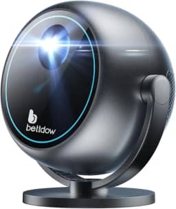 [Foco elétrico]Bettdow Mini Projetor Portatil 360° Tv Android 11/ios 4k 1080p 9000 Lumens, Smart Projetores Retroprojetor 180 ANSI, WIFI 5G+2.4G BT 5.0, Eletronico Correção Trapezoidal-CINZA