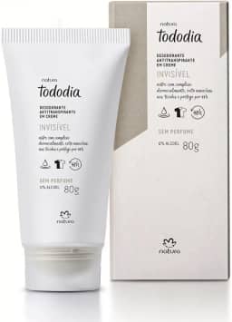 NATURA TODODIA DESODORANTE CREME SEM PERFUME INVISIVEL 80G