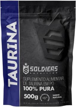 L-Taurina 500g - 100% Pura Importada - Soldiers Nutrition