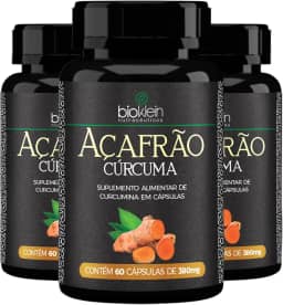 Kit 3 Curcuma Longa L Açafrão 80mg Curcumina 60 Cápsulas Bioklein