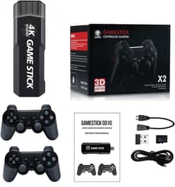 Controlr sem fio HD,GD10 Game Stick embutido 40000 jogos 128GB 2.4G controlr sem fio HD console de videogame retrô 4k HD console de videogame