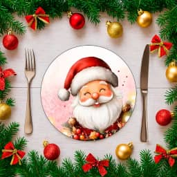 Kit C/ 6 Unidades Capas Para Sousplat 35cm Natal (SNAT0114)