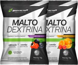 2x Maltodextrina Malto Dextrin 1kg - Bodyaction (Único, Guaraná com açaí/Laranja com acerola)