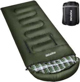 Sacos de dormir para adultos, flanela de algodão leve com furos de zíper no braço, sacos de dormir 2GG com travesseiro saco de compressão para acampamento ao ar livre, mochila