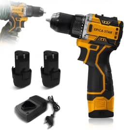 Furadeira de Parafusadeira Brushless Furadeira Elétrica 18V Parafusaadeira e Furadeira Portatil Sem Fio Impacto 2 Bateria 110V/220V