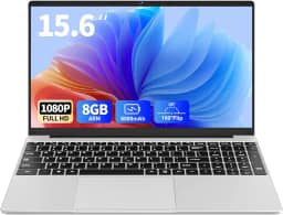 Laptop escolar de 15,6 polegadas, compatível com laptop Windows 11 para empresas, 8 GB de RAM 256 GB SSD, Intel N4000, tela FHD 1920 x 1080, MS Office, WiFi, BT4, 2 x USB3.0, bateria de longa duração