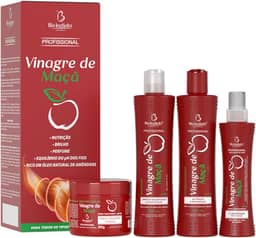 KIT HIDRATAÇÃO CAPILAR VINAGRE DE MAÇÂ BIO INSTINTO 4 ITENS