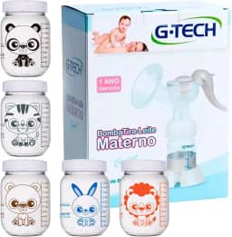 Bomba Tira Leite Confort 1 + 5 Potes Armazenar Leite Materno (267-Kawaii)