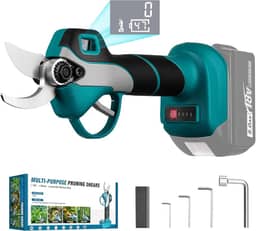 Tesoura elétrica sem fio para bateria Makita 18V, tesoura de jardim sem escova portátil com diâmetro de corte de 30 mm com display LED, 4 chaves de árvore