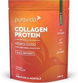 Puravida Colágenos Collagen Protein Verisol Abacaxi Hortelã 450g