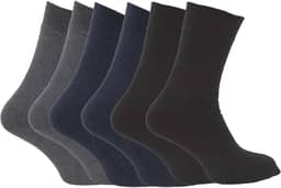 Kit 6 Pares Meia Social Masculino, Cano Médio, Confortavél, Respiravel