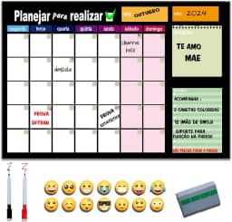 Planner de Parede/Planejador Semanal/Planner Mensal/Quadro Planner 40x60 cm Metal