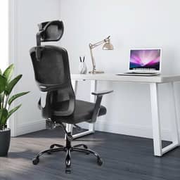 Cadeira Ergonômica 3D Reclinável - Apoio de Cabeça e Braços Ajustáveis, Capacidade 150kg (Preto)