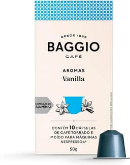 Baggio Café Cápsulas De Café Aroma Vanilla Compatível Com Nespresso Contém 10 Cápsulas