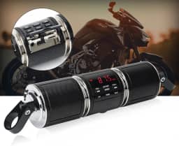 OPL5 Sistemas de alto-falantes para motocicletas BT à prova d'água, montagem em barra, 7/20.3-3.2 cm com entrada auxiliar, USB, microSD, rádio FM, sistema de amplificador de áudio para motocicleta ATV