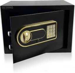 Cofre Eletrônico Pci Cofres 16L Aço 3mm Travas 20mm Display LED + Kit Fixação