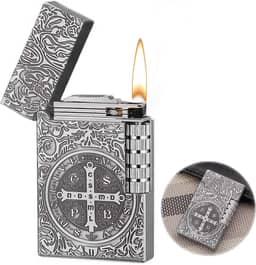 Isqueiro de tocha de cozinha 006lighter chama vermelha ajustável, presente profissional para chef, maçarico à prova de vento, isqueiro de butano recarregável para creme Brulee, sobremesa, churrasco e