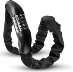 Cadeado de Bicicleta Solviva com Cadeado de 5 Dígitos – Corrente Antifurto de Alta Segurança, 80 cm, 6 mm de Espessura, Sem Chave, Ideal para Bicicletas, Motos, Patinetes, Portas e Portões