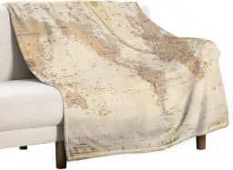 Cobertor retrô com mapa do mundo, cobertor de sofá macio e confortável, para adultos, crianças, cobertor de sofá, cobertor de joelho de pelúcia leve e quente, carro de escritório - presentes de ano