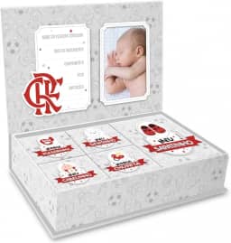 Caixa Porta Lembrança Bebê - Meus Pequenos Tesouros Flamengo Brasfoot
