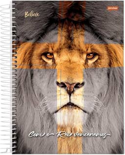 Caderno Espiral Univ CD 10 Matérias 160 Fls Believe Leão FSC - Jandaia
