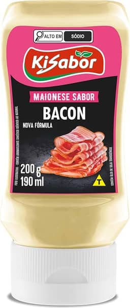 Maionese, Sabor Bacon, Kisabor, 200 Gramas