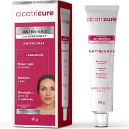 Cicatricure Creme Facial Antirrugas Antissinais com BIOREGENEXT, Reduz Rugas Profundas, Reafirma a Pele, Hidratante para Área dos Olhos, Resultados desde 1ª Aplicação, Combate Olheiras 60g